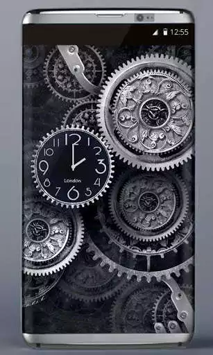 Play FREE Black Clock LiveWallpaper