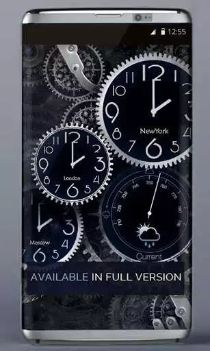 Play FREE Black Clock LiveWallpaper
