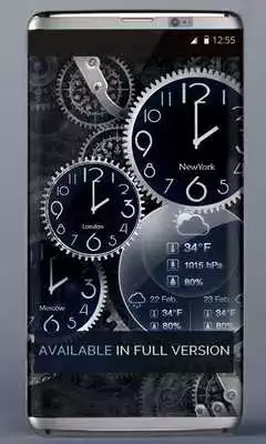 Play FREE Black Clock LiveWallpaper