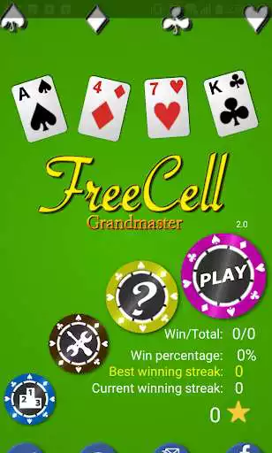 Play FreeCell Grandmaster  and enjoy FreeCell Grandmaster with UptoPlay