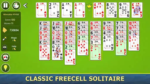 Play FreeCell Solitaire Mobile as an online game FreeCell Solitaire Mobile with UptoPlay