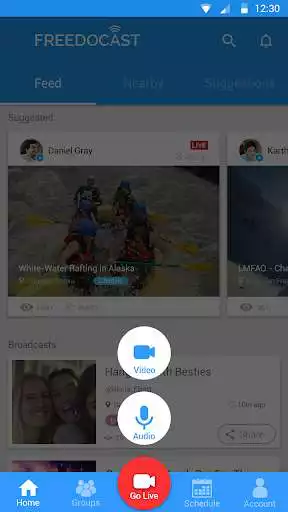Play Freedocast: Live Video as an online game Freedocast: Live Video with UptoPlay