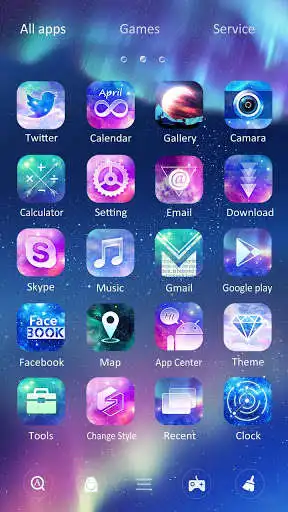 Play (FREE)Galaxy GO Launcher Theme