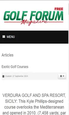 Play Free Golf Forum Magazine