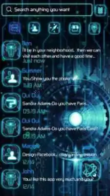 Play (FREE) GO SMS BLUETECH THEME