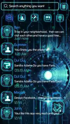 Play (FREE) GO SMS BLUETECH THEME