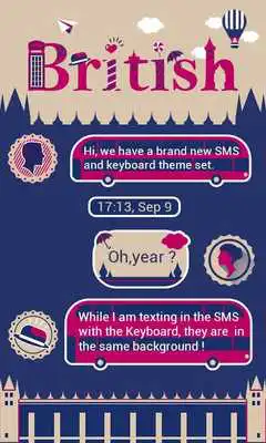 Play (FREE) GO SMS BRITISH THEME