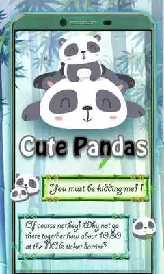 Play (FREE) GO SMS CUTE PANDAS THEME
