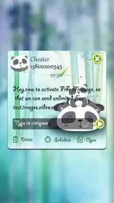 Play (FREE) GO SMS CUTE PANDAS THEME