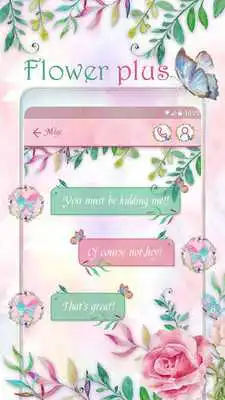 Play (FREE) GO SMS FLOWER PLUS THEME