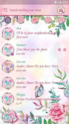 Play (FREE) GO SMS FLOWER PLUS THEME