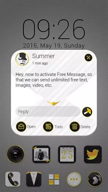 Play (FREE) GO SMS GENTLMAN THEME