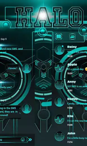 Play APK (FREE) GO SMS HALO THEME  and enjoy (FREE) GO SMS HALO THEME with UptoPlay com.jb.gosms