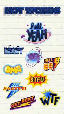 Play (FREE) GO SMS HOT WORD STICKER