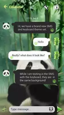 Play (FREE) GO SMS PANDA THEME