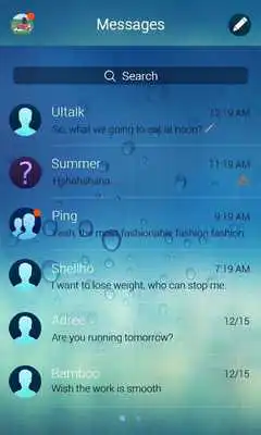 Play (FREE) GO SMS PRO RAINY THEME