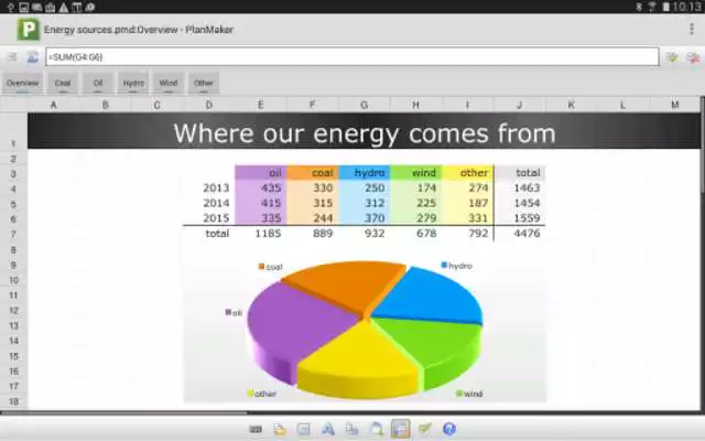 Play FREE Office: PlanMaker Mobile