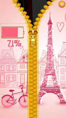 Play free paris zipper lock screen