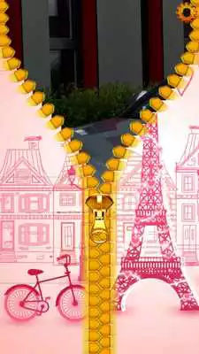 Play free paris zipper lock screen