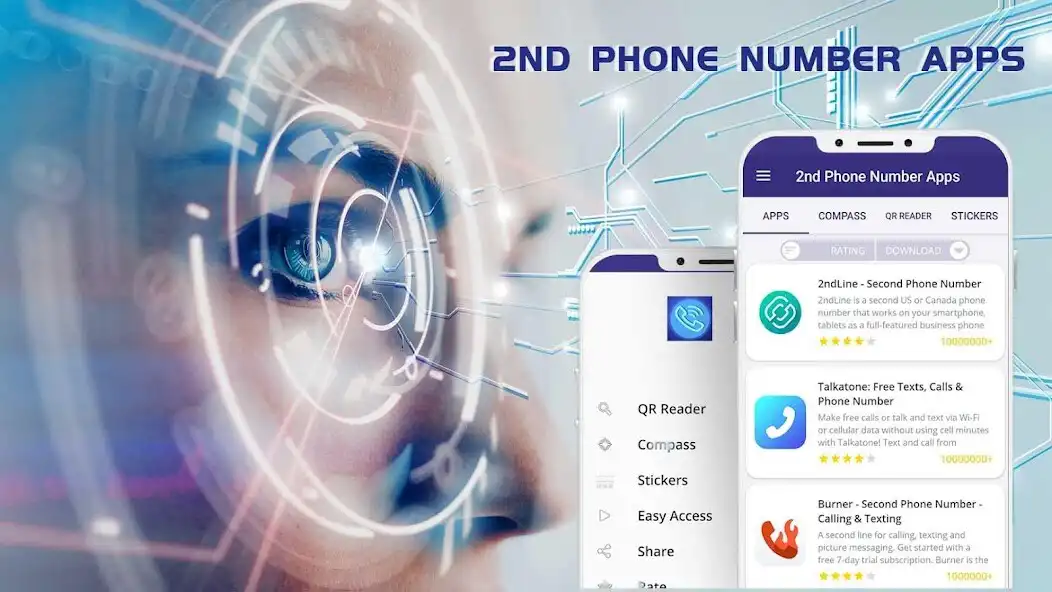 Play Free Phone2: Second Phone Number for Calls  SMS  and enjoy Free Phone2: Second Phone Number for Calls  SMS with UptoPlay