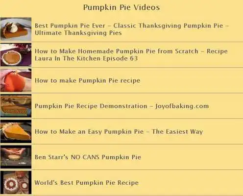 Play Free Pumpkin Pie Recipes