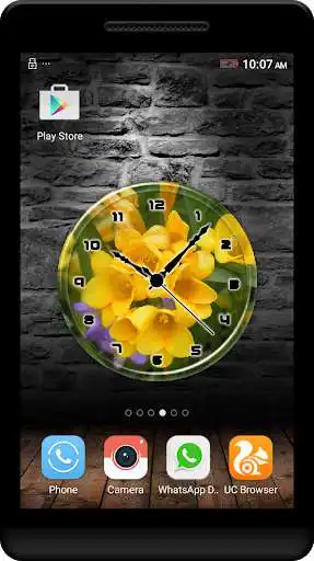 Play Freesia Clock Live Wallpaper