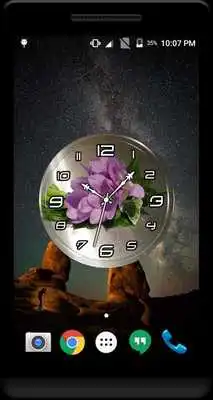 Play Freesia Clock Live Wallpaper