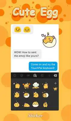 Play Free TouchPal Cute Egg Sticker