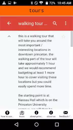 Play free walking tour of princeton nj
