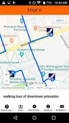 Play free walking tour of princeton nj
