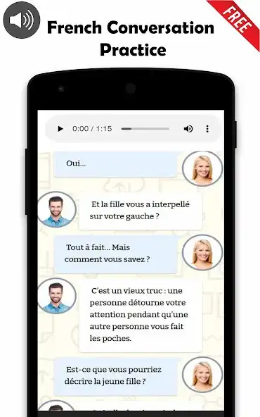 Play French Conversation Practice as an online game French Conversation Practice with UptoPlay