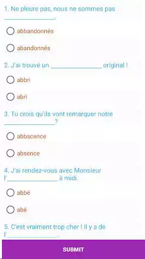 Play French Grammar Test as an online game French Grammar Test with UptoPlay