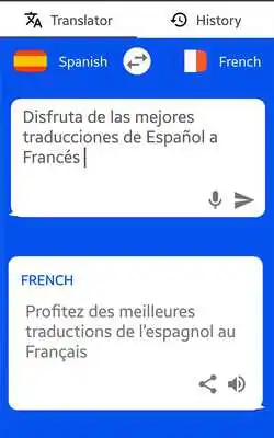 Play French - Spanish Translator ( Text to Speech )