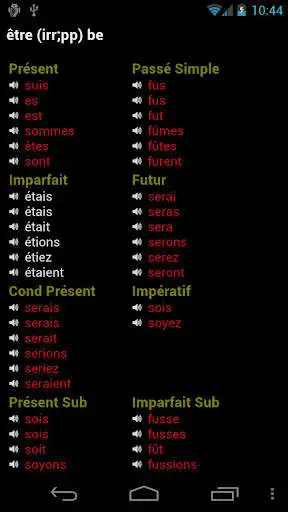 Play APK French Verbs  and enjoy French Verbs with UptoPlay com.eoin.frenchverbs