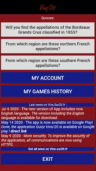 Play French Wines Quiz by Vins/20  and enjoy French Wines Quiz by Vins/20 with UptoPlay