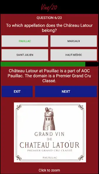 Play French Wines Quiz by Vins/20 as an online game French Wines Quiz by Vins/20 with UptoPlay