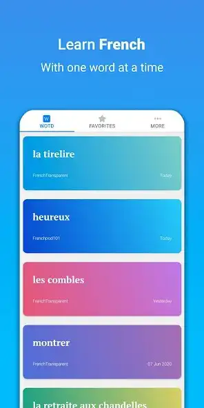 Play French Word of the Day - Vocab  and enjoy French Word of the Day - Vocab with UptoPlay