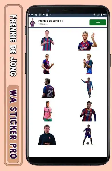 Play Frenkie de Jong - WA Sticker as an online game Frenkie de Jong - WA Sticker with UptoPlay