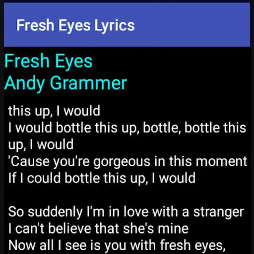 Play Fresh Eyes Lyrics APK Play Fresh Eyes Lyrics APK
