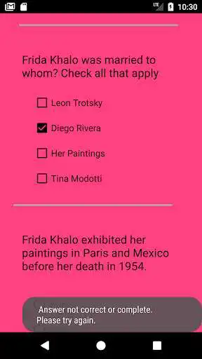 Play Frida Kahlo Quiz App as an online game Frida Kahlo Quiz App with UptoPlay