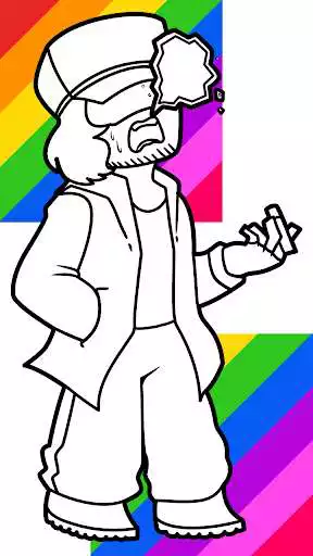 Play Friday Night Funkin Coloring FNF as an online game Friday Night Funkin Coloring FNF with UptoPlay