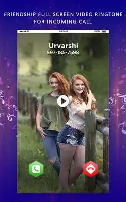 Play Friendship Full Screen Video RingtoneIncoming Call