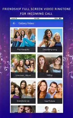 Play Friendship Full Screen Video RingtoneIncoming Call