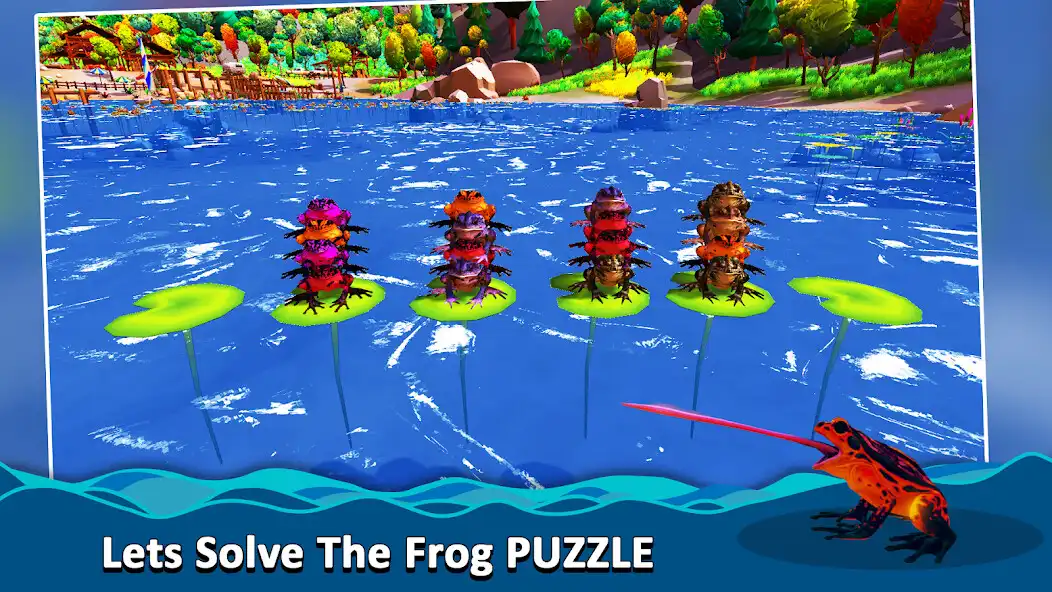Play Frog Sort 3D Color Puzzle Game  and enjoy Frog Sort 3D Color Puzzle Game with UptoPlay