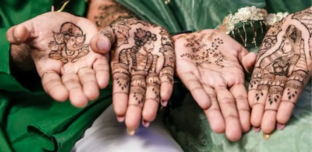 Play Front full hand mehndi design  and enjoy Front full hand mehndi design with UptoPlay