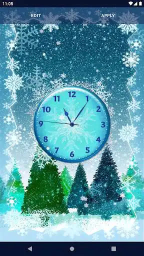 Play Frozen Winter Analog Clock as an online game Frozen Winter Analog Clock with UptoPlay