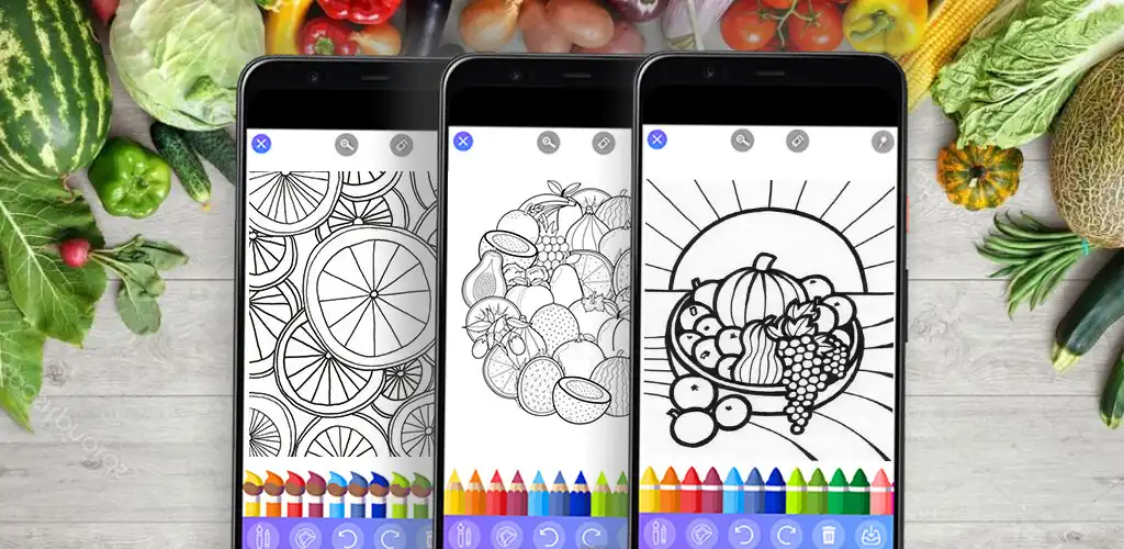 Play Fruit Glitter Coloring  Paint  and enjoy Fruit Glitter Coloring  Paint with UptoPlay
