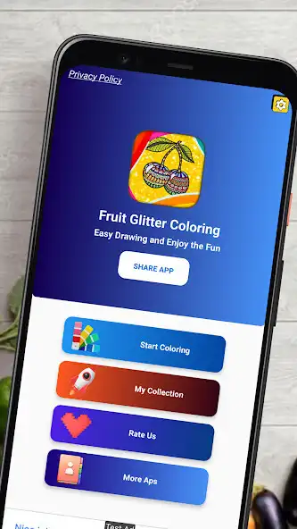 Play Fruit Glitter Coloring  Paint as an online game Fruit Glitter Coloring  Paint with UptoPlay