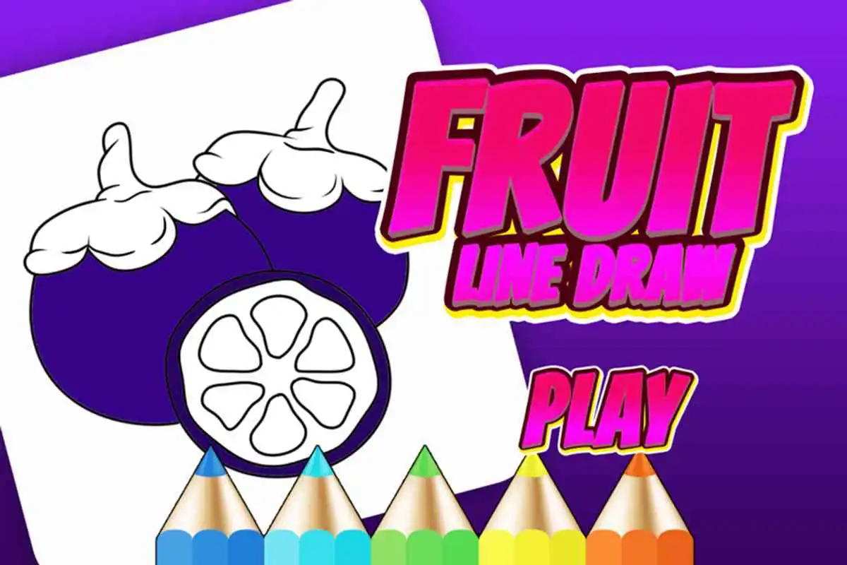 Play Fruit Line Draw Coloring Games  - Learn to draw