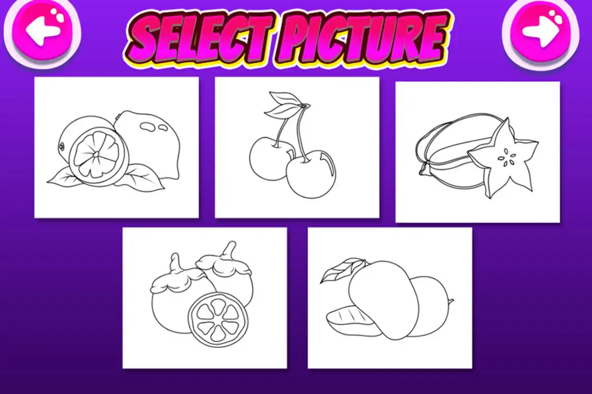 Play Fruit Line Draw Coloring Games  - Learn to draw